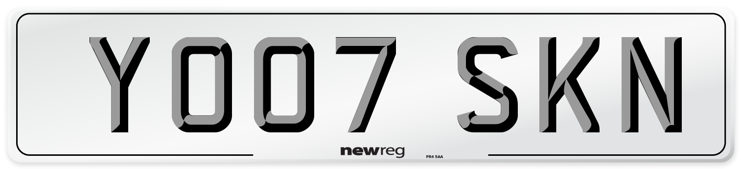 YO07 SKN Number Plate from New Reg